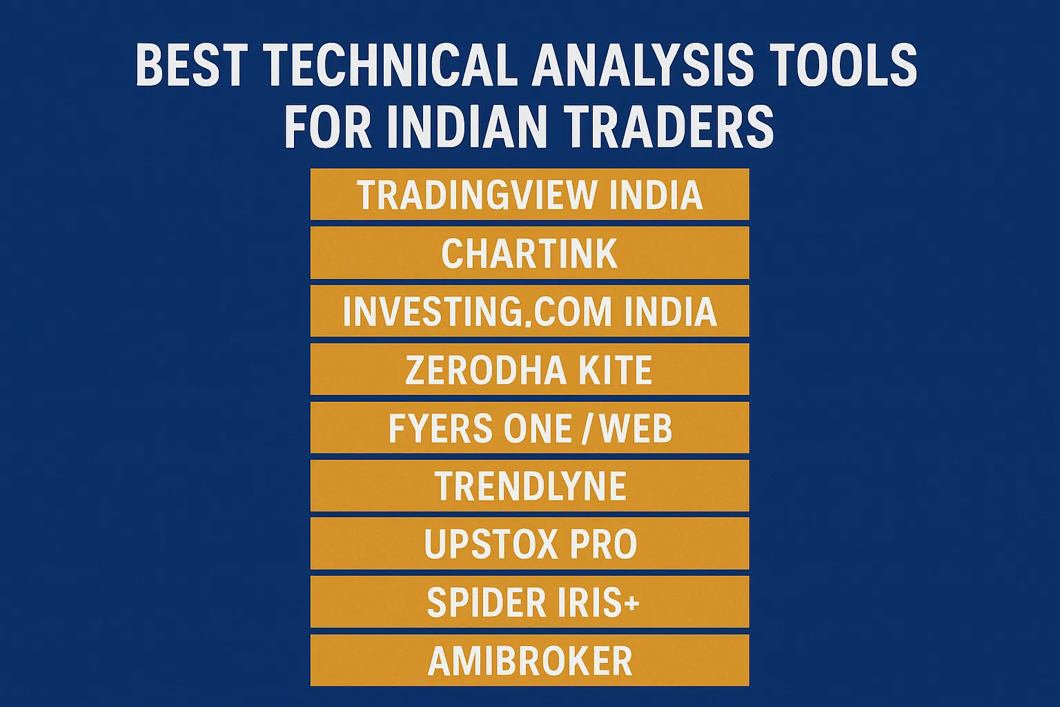 Best Technical Analysis Tools for Indian Traders