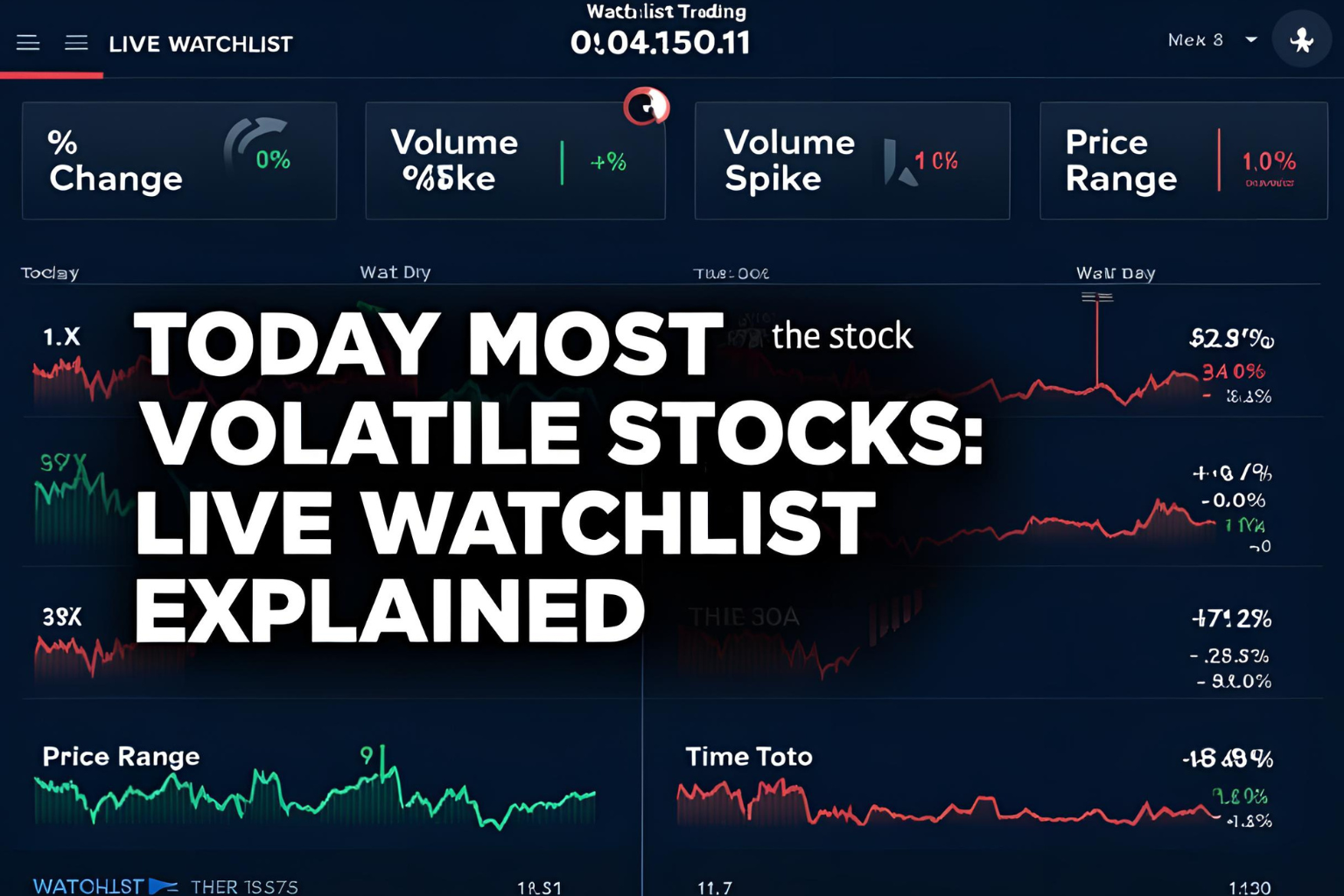 Today’s Most Volatile Stocks: Live Watchlist Explained