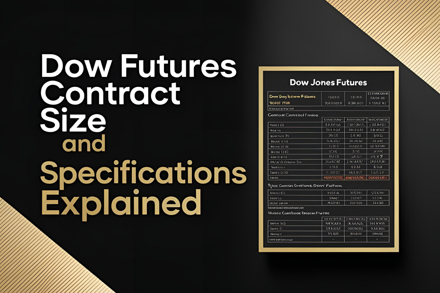 Dow Futures Contract Size and Specifications Explained