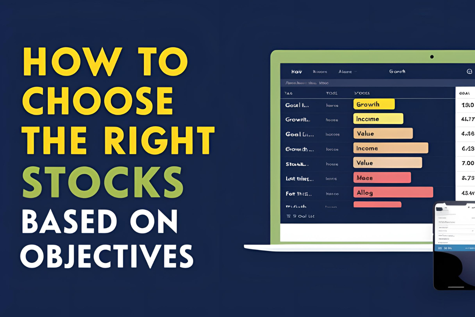 How to Choose the Right Stocks Based on Objectives