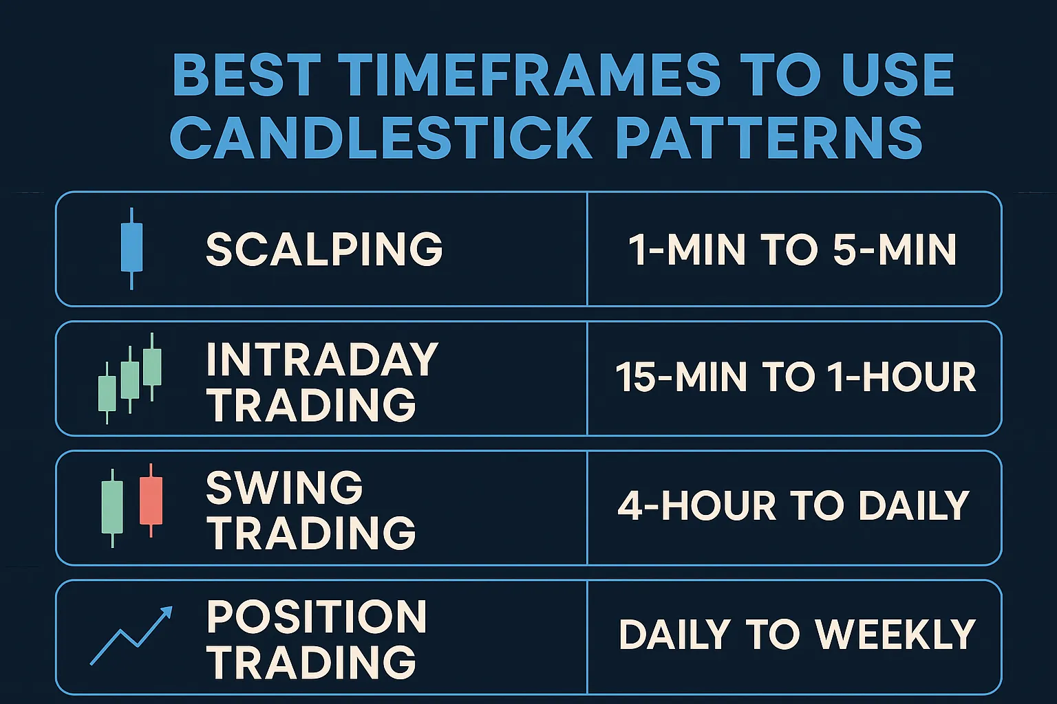 Best Timeframes to Use Candlestick Patterns