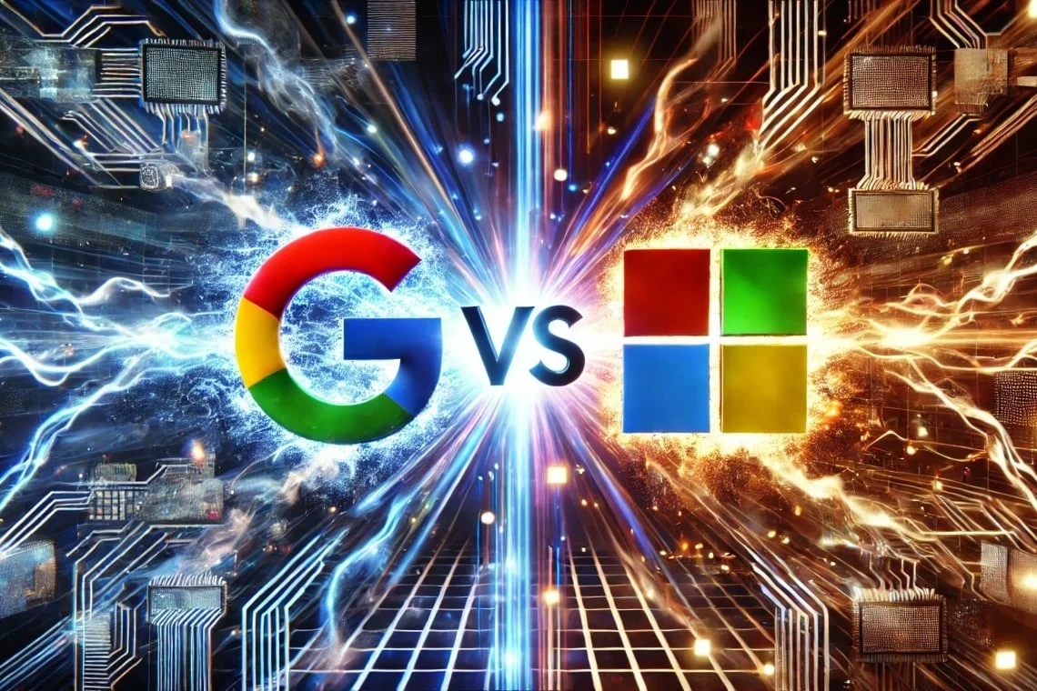 Microsoft and Google Battle for AI Dominance