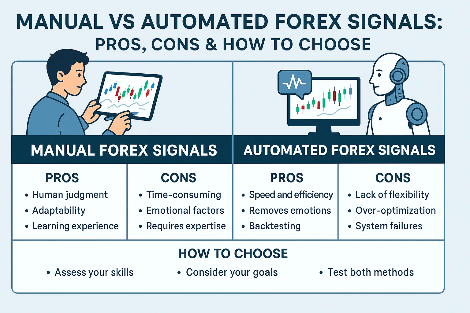 Manual vs Automated Forex Signals: Pros, Cons &amp; How to Choose
