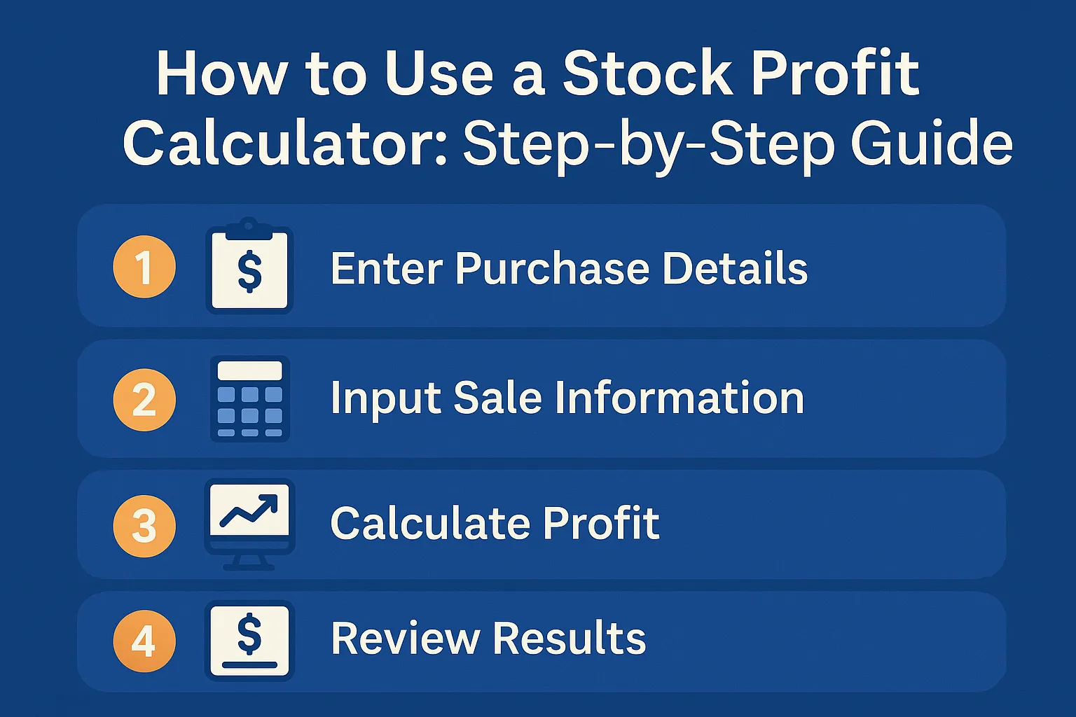 How to Use a Stock Profit Calculator: Step-by-Step Guide